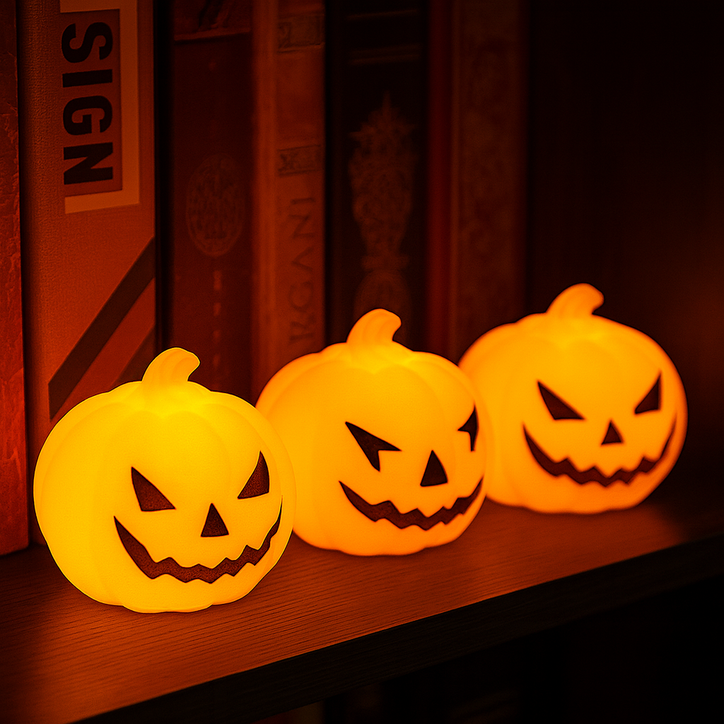 Haunted Pumpkin Lamp (Pack of 3)
