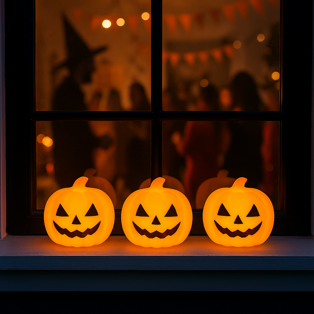 Haunted Pumpkin Lamp (Pack of 3)