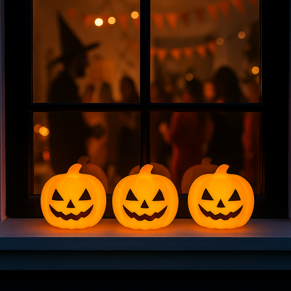 Haunted Pumpkin Lamp (Pack of 3)